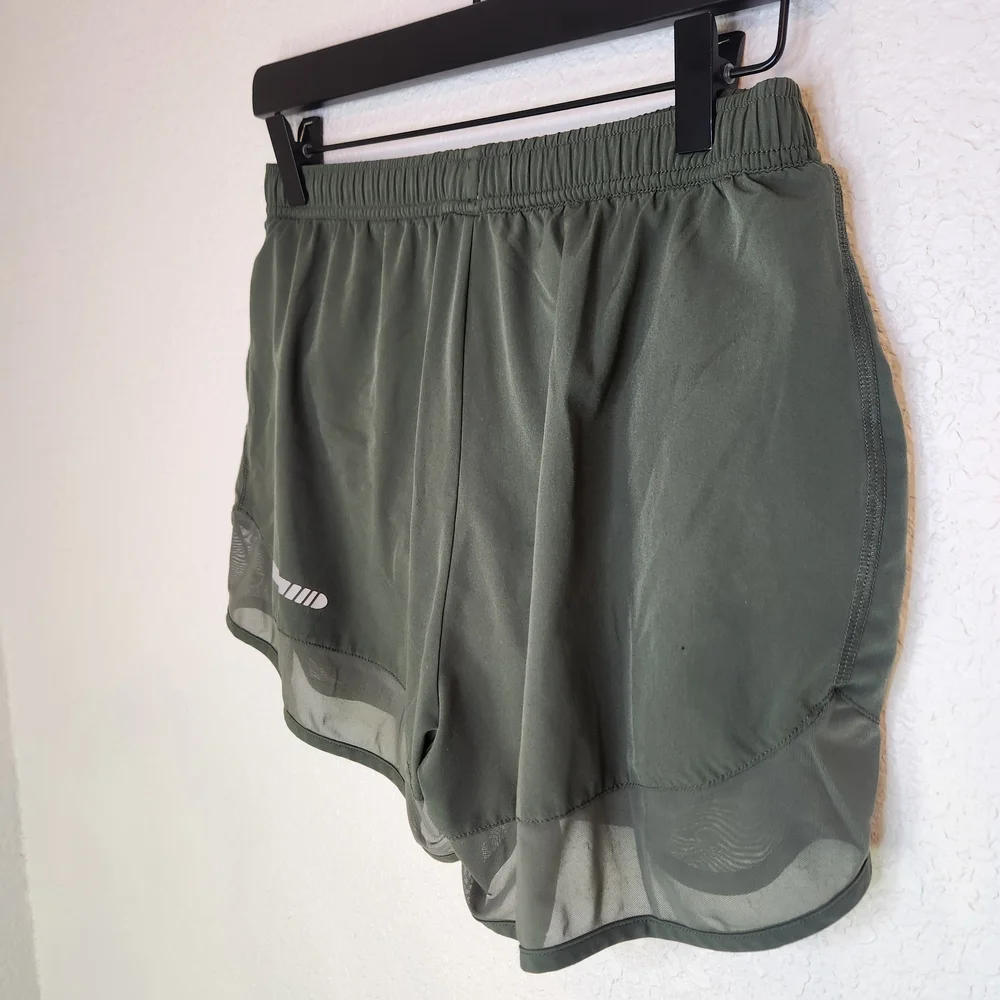 High Waisted Running Shorts with Mesh Liner Quick Dry Lightweight Gym Track Work